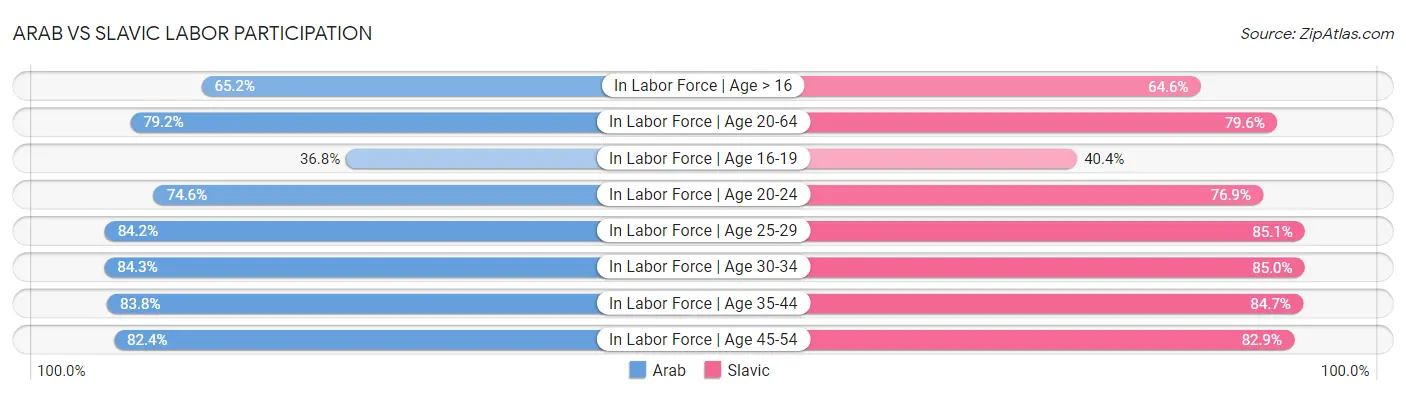 Arab vs Slavic Labor Participation