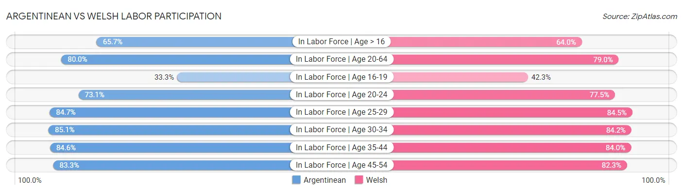 Argentinean vs Welsh Labor Participation