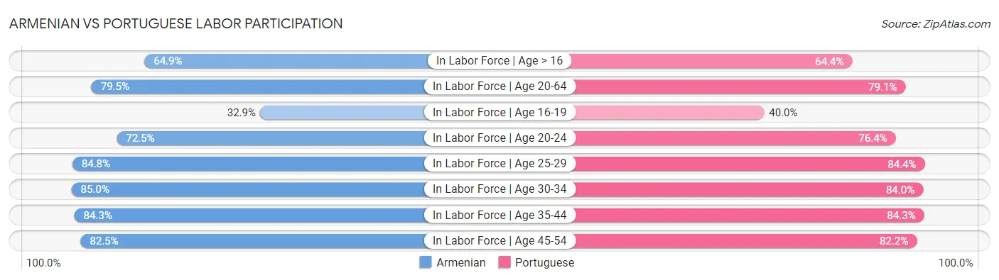 Armenian vs Portuguese Labor Participation