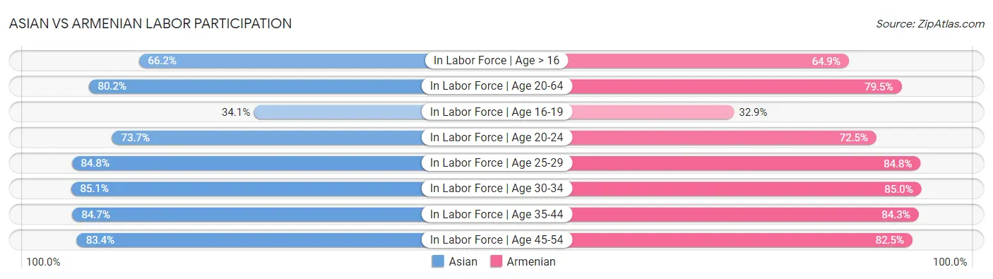 Asian vs Armenian Labor Participation