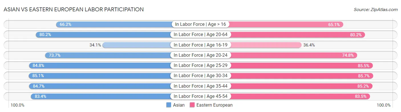 Asian vs Eastern European Labor Participation