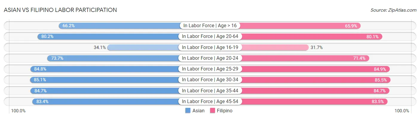 Asian vs Filipino Labor Participation