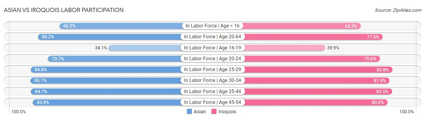 Asian vs Iroquois Labor Participation