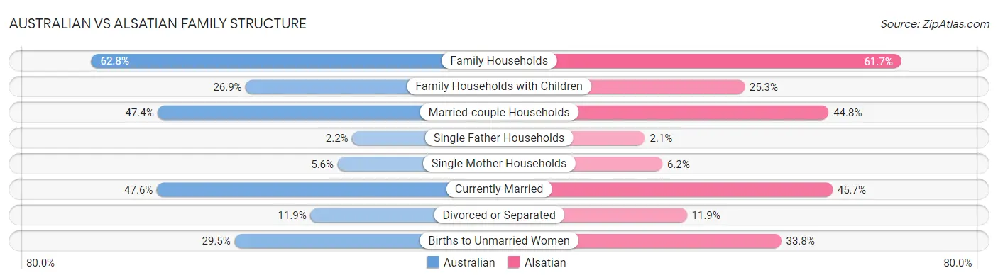 Australian vs Alsatian Family Structure