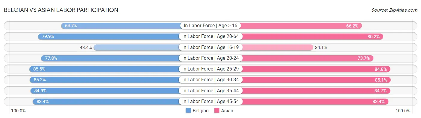 Belgian vs Asian Labor Participation