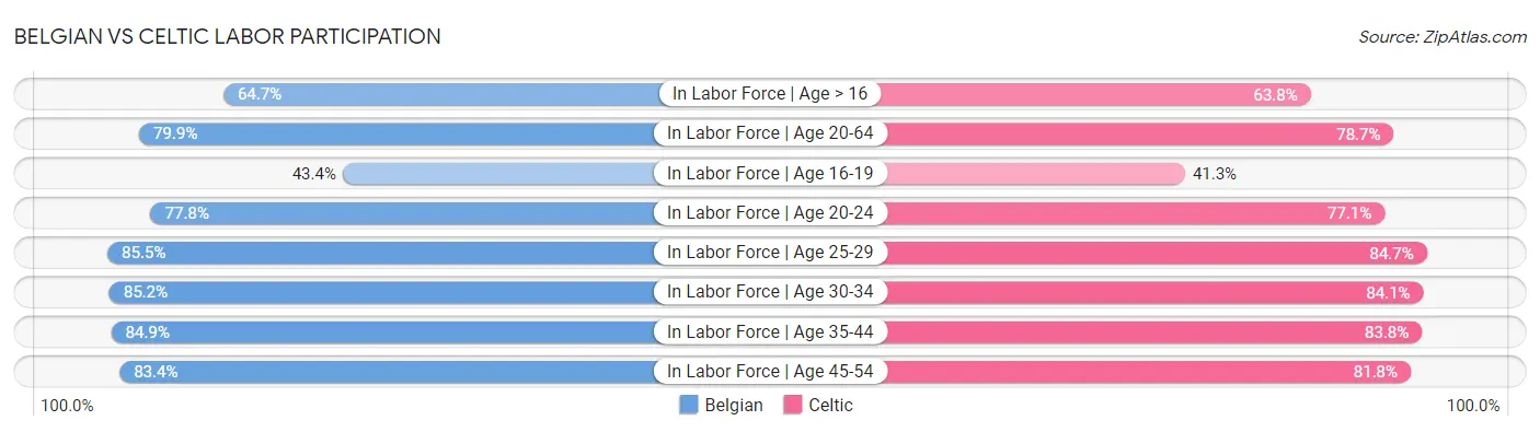 Belgian vs Celtic Labor Participation
