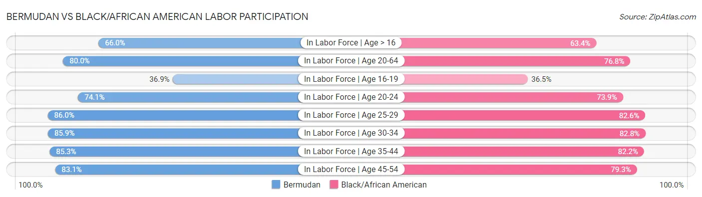 Bermudan vs Black/African American Labor Participation
