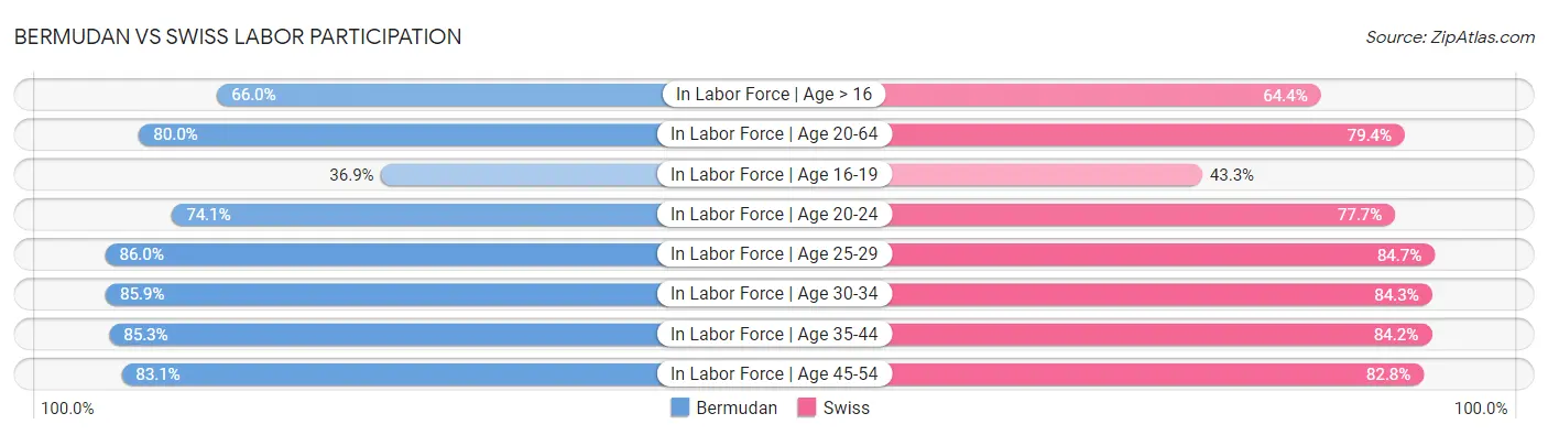 Bermudan vs Swiss Labor Participation