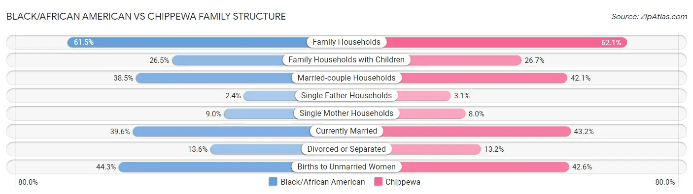 Black/African American vs Chippewa Family Structure