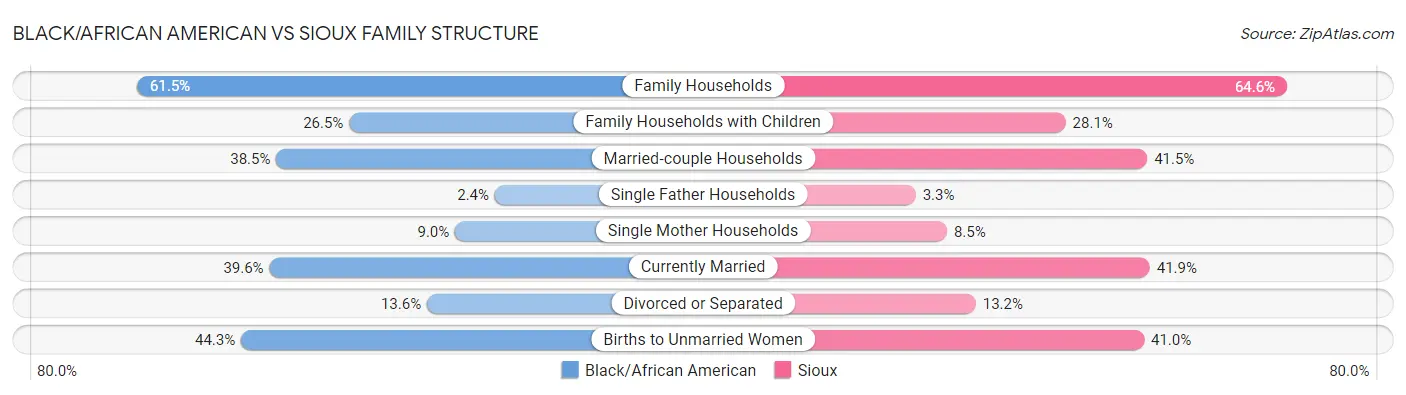 Black/African American vs Sioux Family Structure