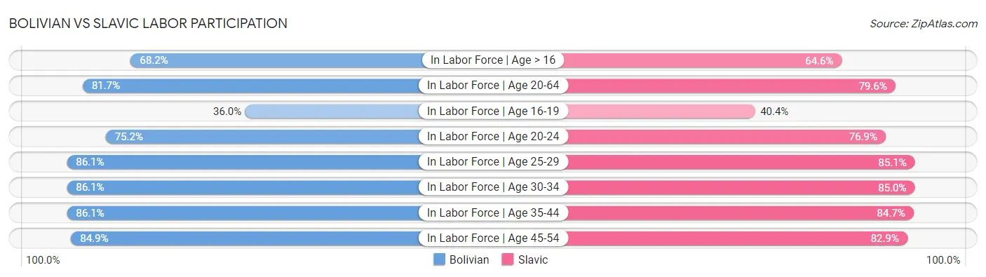 Bolivian vs Slavic Labor Participation