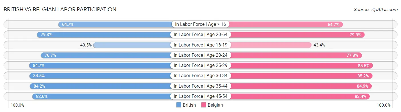 British vs Belgian Labor Participation