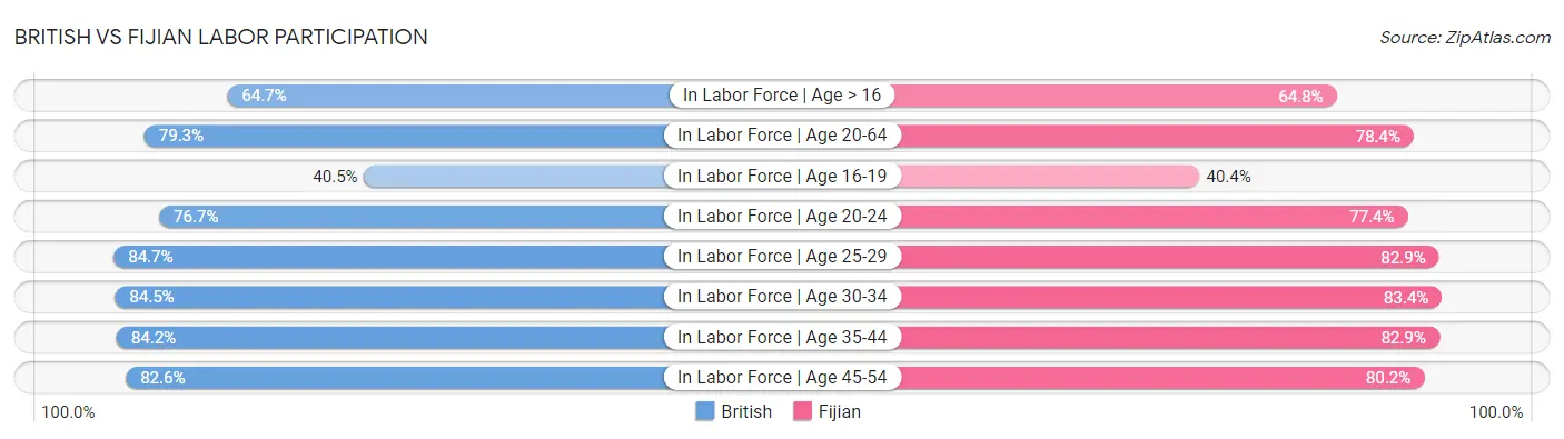 British vs Fijian Labor Participation