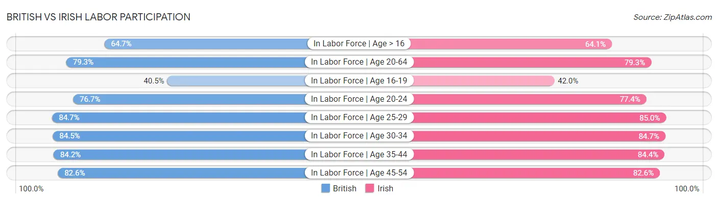British vs Irish Labor Participation