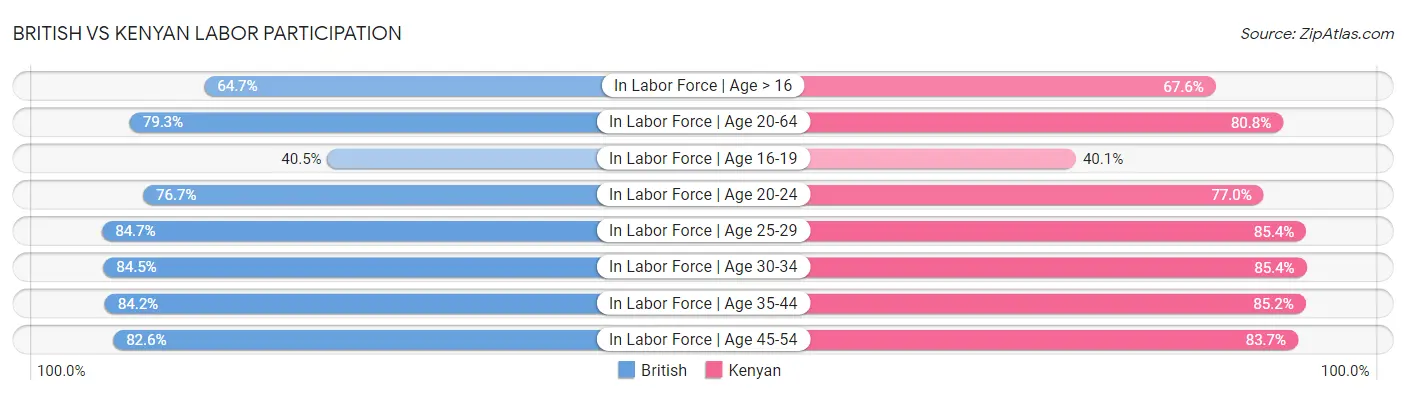 British vs Kenyan Labor Participation