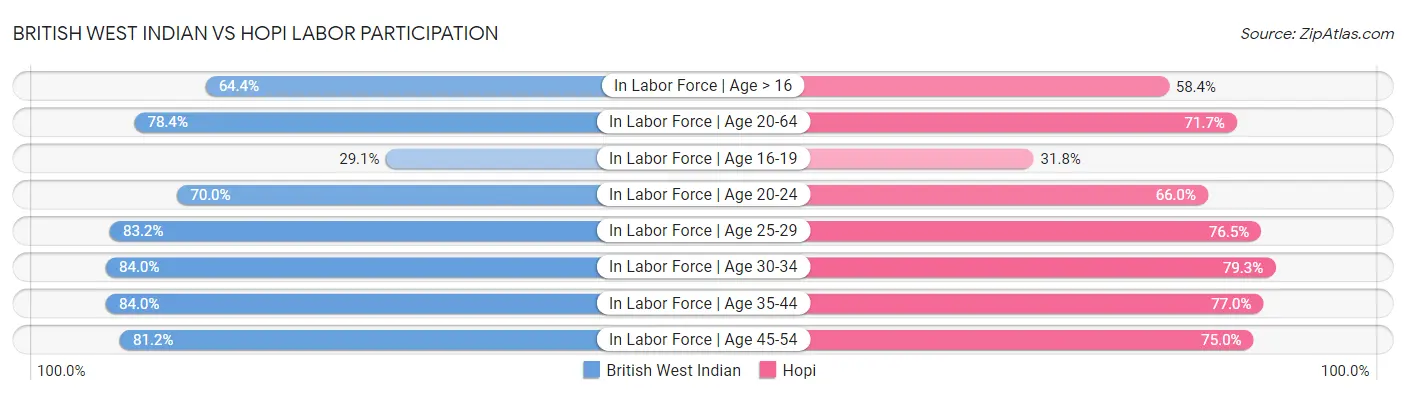 British West Indian vs Hopi Labor Participation
