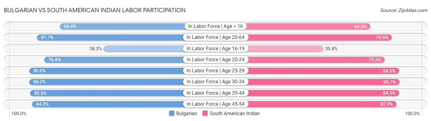Bulgarian vs South American Indian Labor Participation