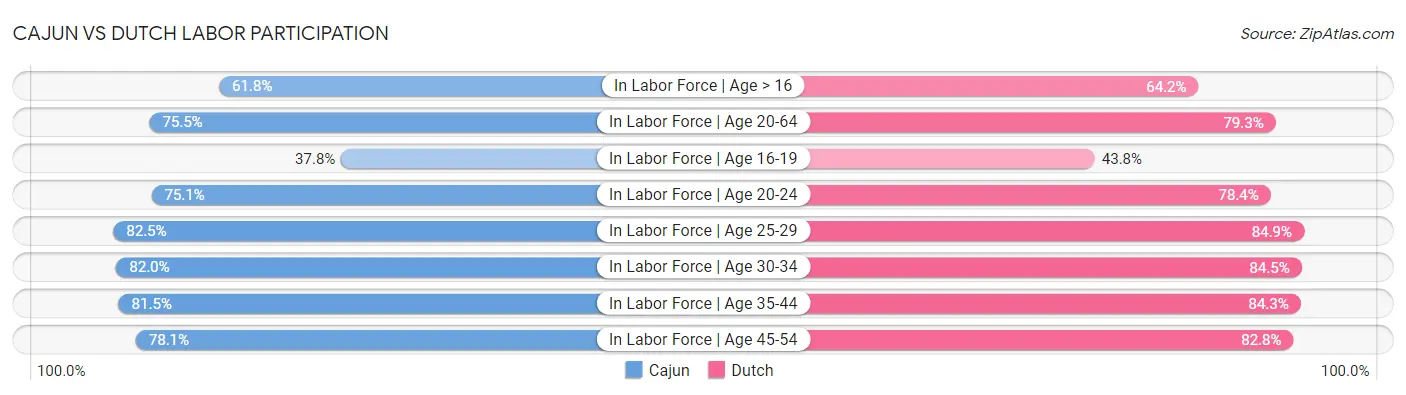 Cajun vs Dutch Labor Participation