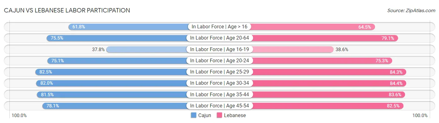 Cajun vs Lebanese Labor Participation