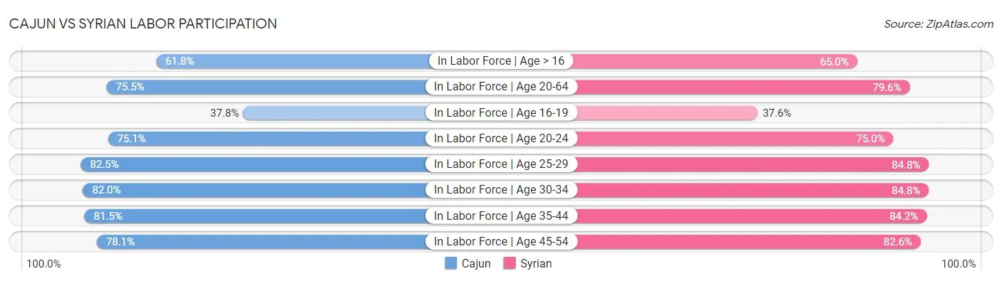 Cajun vs Syrian Labor Participation