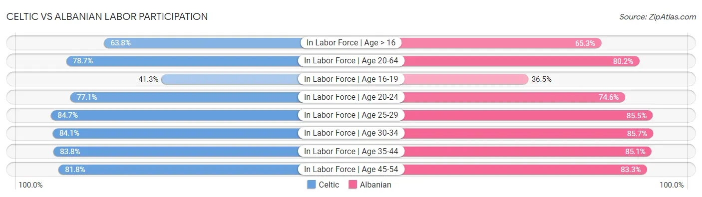 Celtic vs Albanian Labor Participation