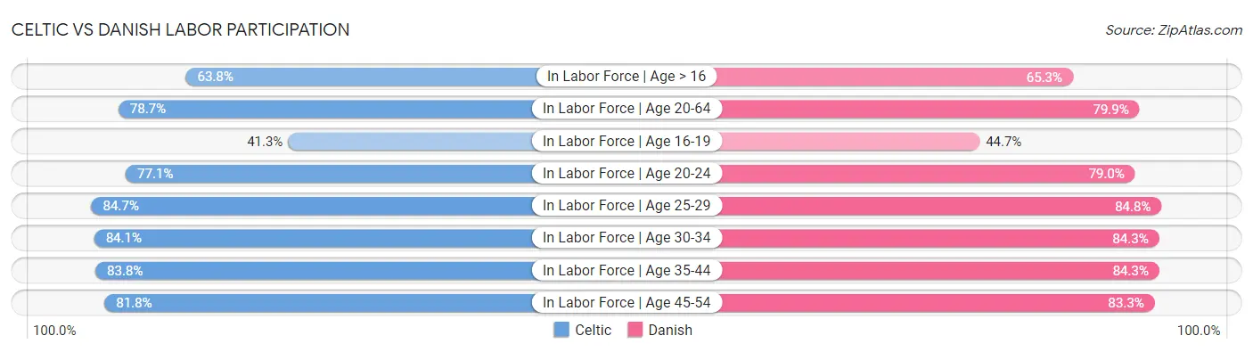 Celtic vs Danish Labor Participation