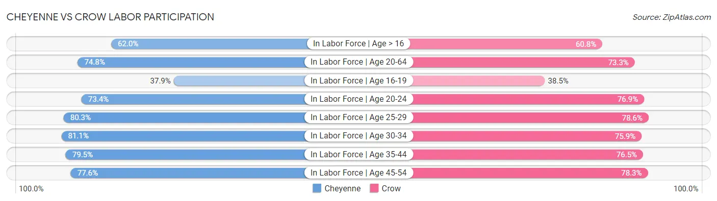 Cheyenne vs Crow Labor Participation