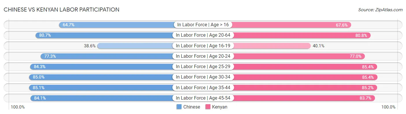 Chinese vs Kenyan Labor Participation