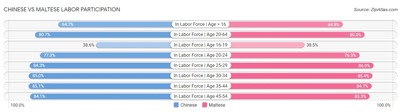 Chinese vs Maltese Labor Participation