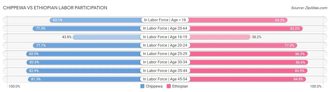Chippewa vs Ethiopian Labor Participation