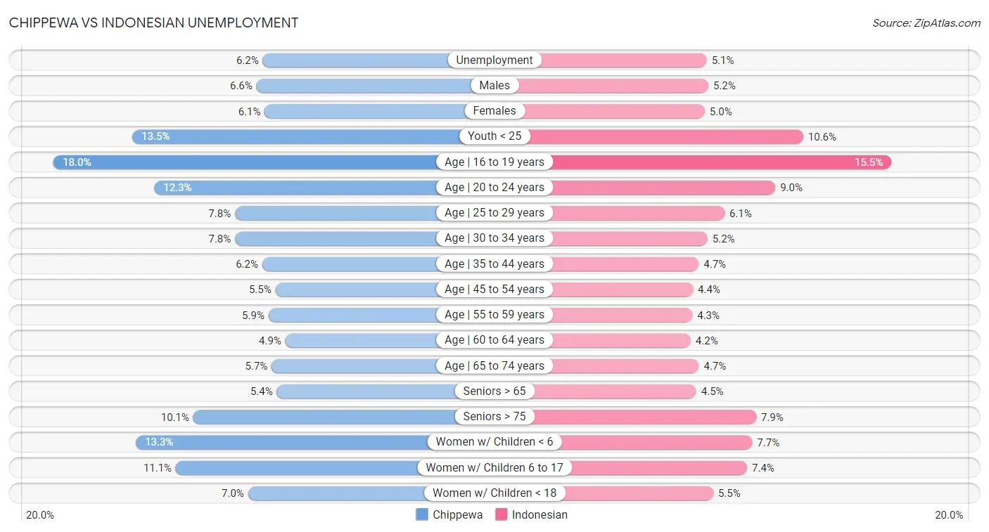 Chippewa vs Indonesian Unemployment