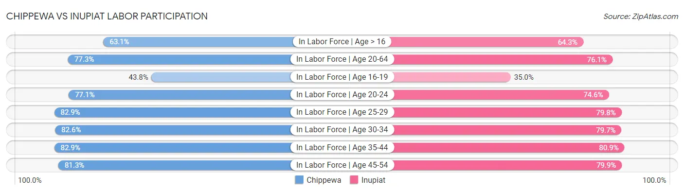 Chippewa vs Inupiat Labor Participation