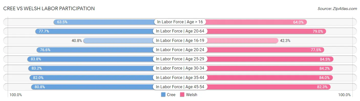 Cree vs Welsh Labor Participation