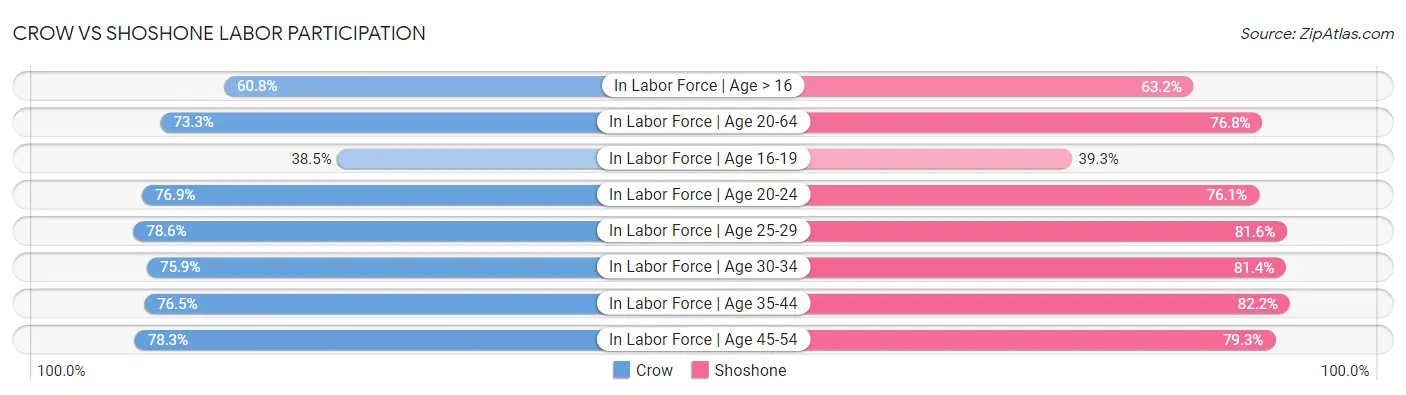 Crow vs Shoshone Labor Participation