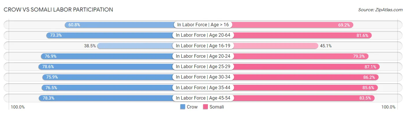 Crow vs Somali Labor Participation