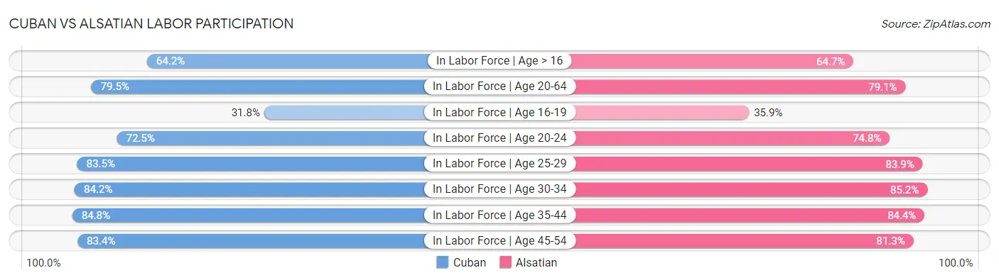 Cuban vs Alsatian Labor Participation