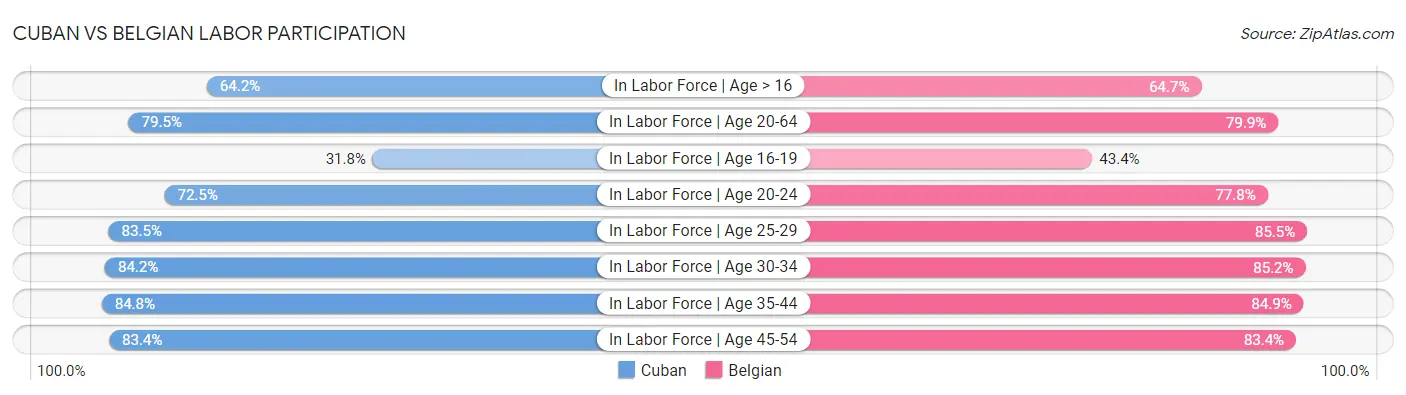 Cuban vs Belgian Labor Participation