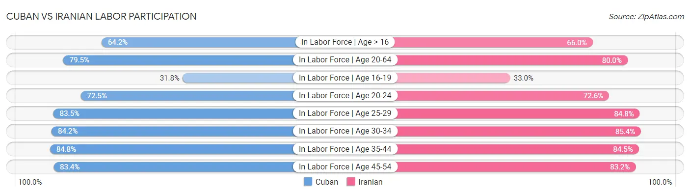 Cuban vs Iranian Labor Participation