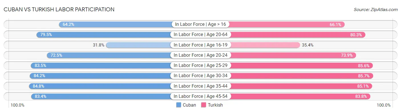 Cuban vs Turkish Labor Participation