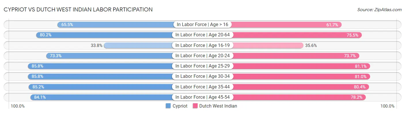 Cypriot vs Dutch West Indian Labor Participation