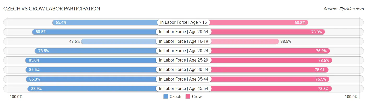 Czech vs Crow Labor Participation
