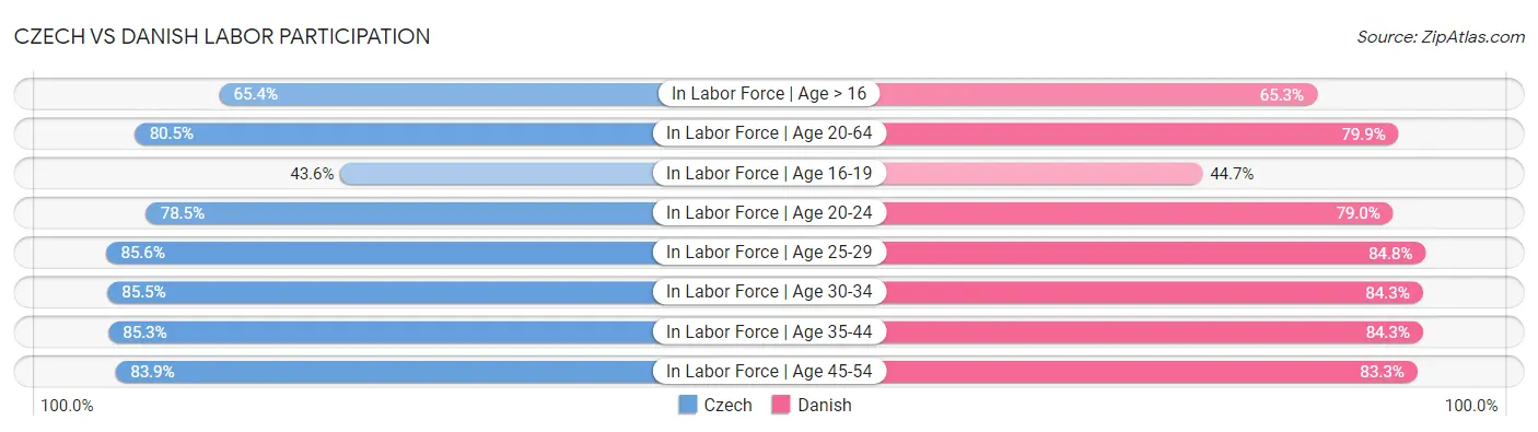 Czech vs Danish Labor Participation