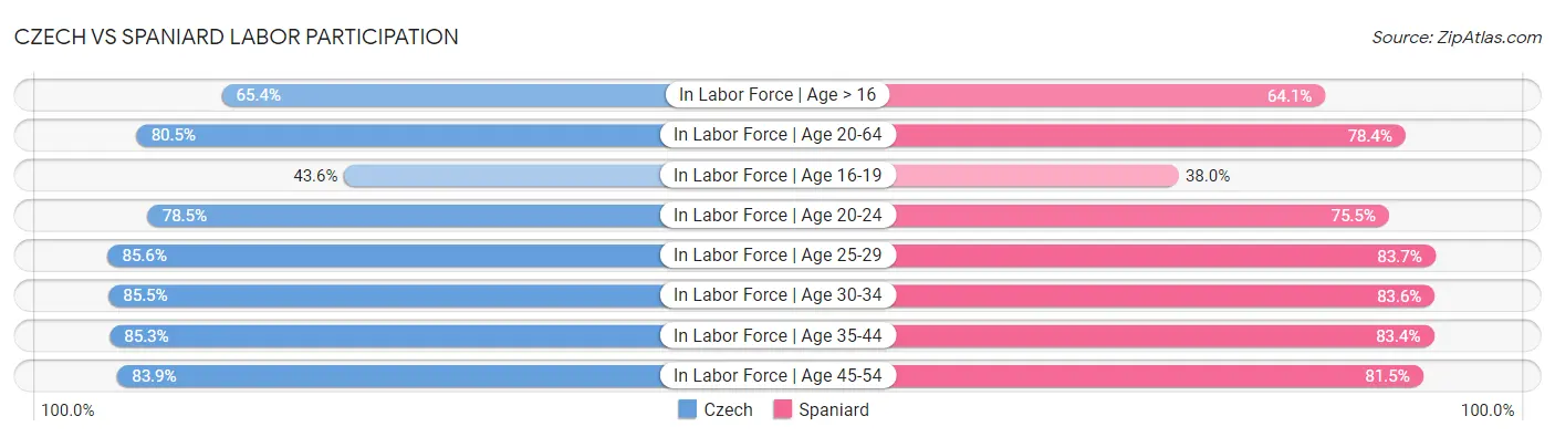 Czech vs Spaniard Labor Participation
