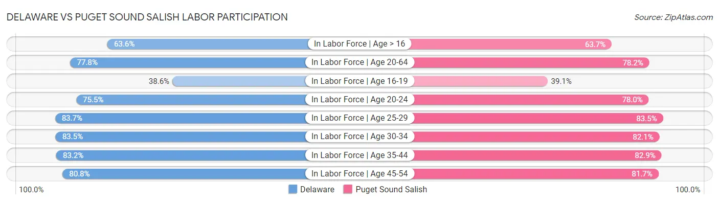 Delaware vs Puget Sound Salish Labor Participation