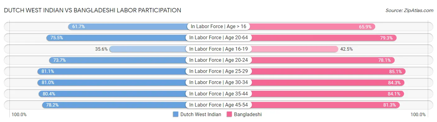 Dutch West Indian vs Bangladeshi Labor Participation