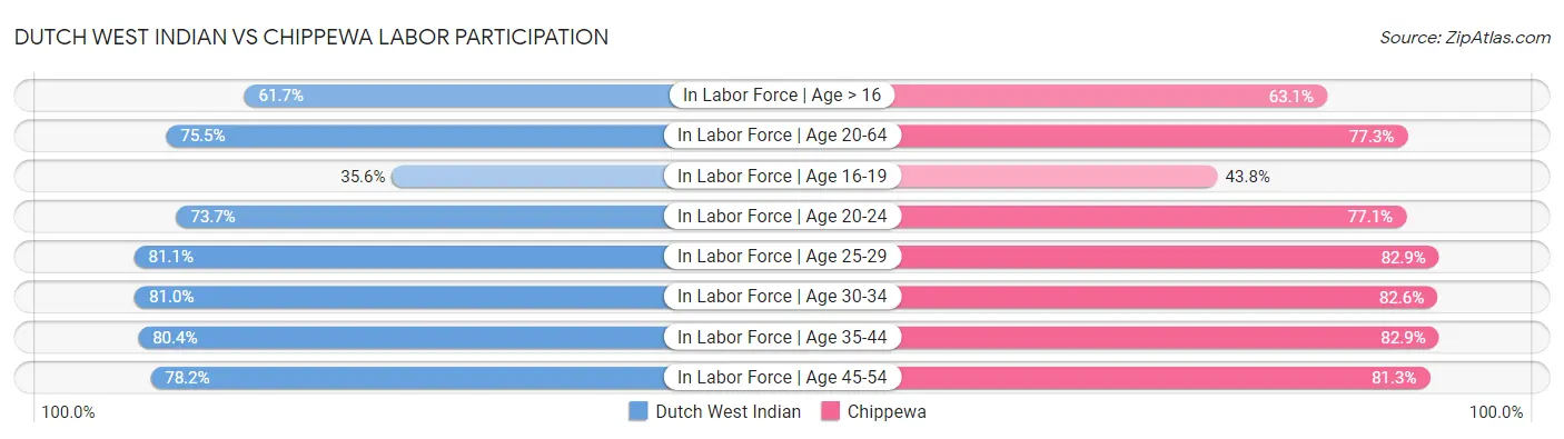 Dutch West Indian vs Chippewa Labor Participation