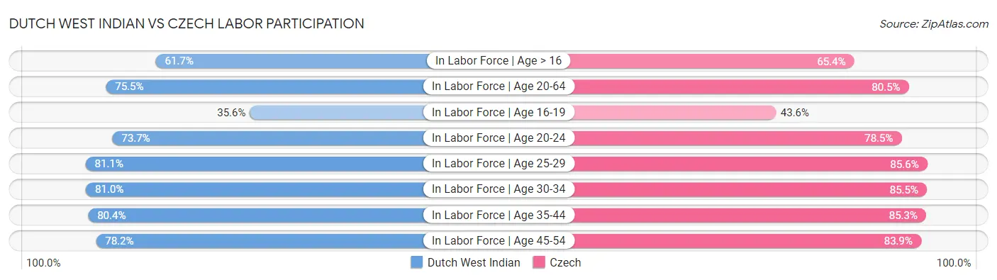 Dutch West Indian vs Czech Labor Participation