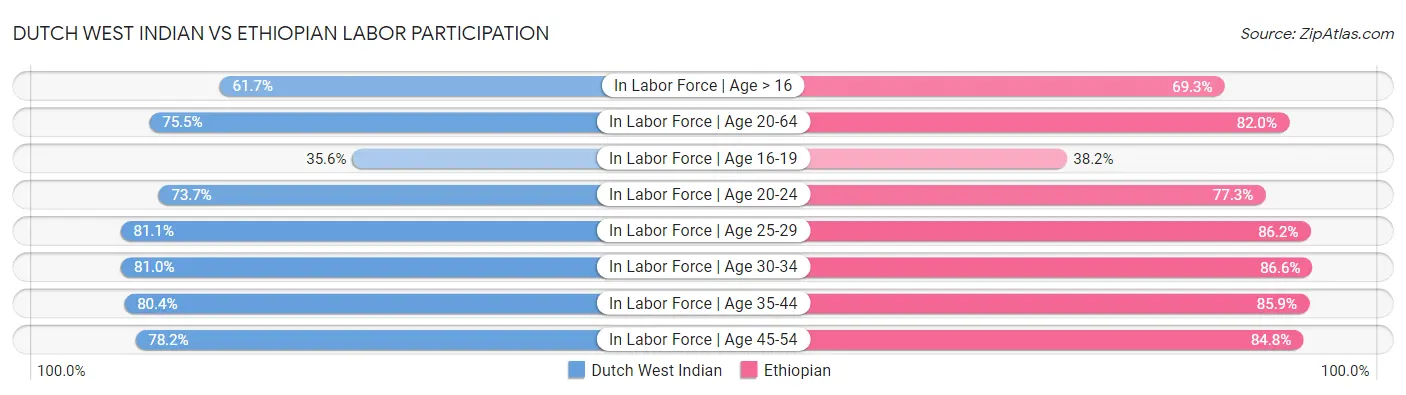 Dutch West Indian vs Ethiopian Labor Participation