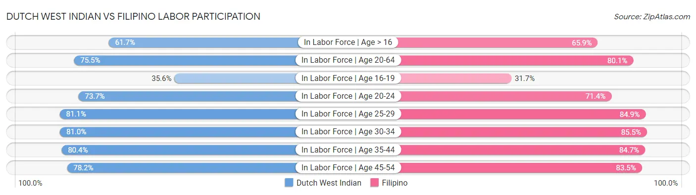 Dutch West Indian vs Filipino Labor Participation