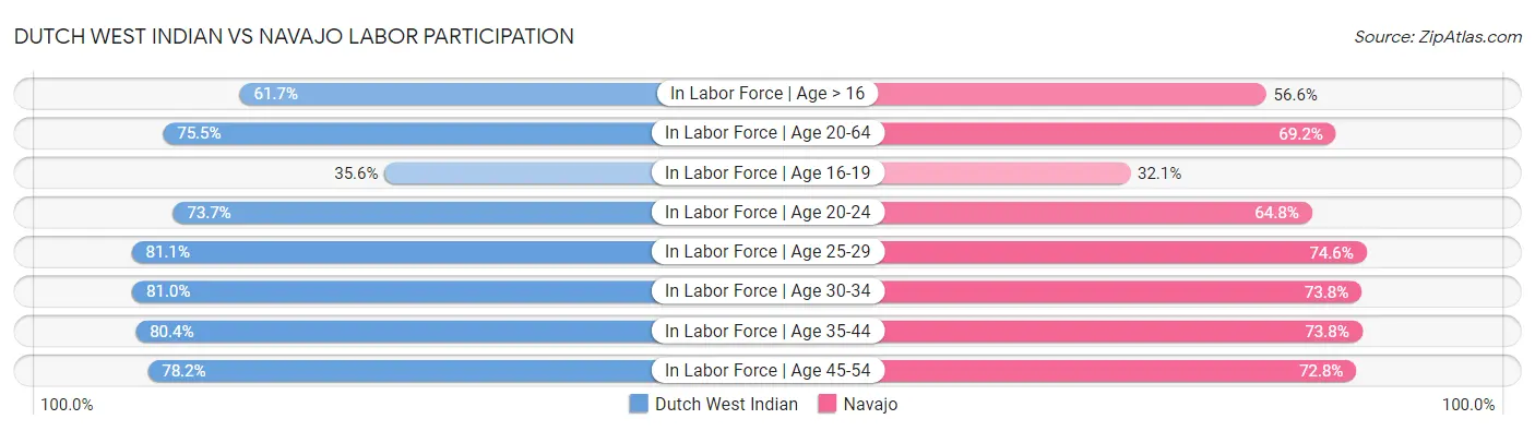 Dutch West Indian vs Navajo Labor Participation